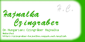 hajnalka czingraber business card