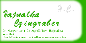 hajnalka czingraber business card